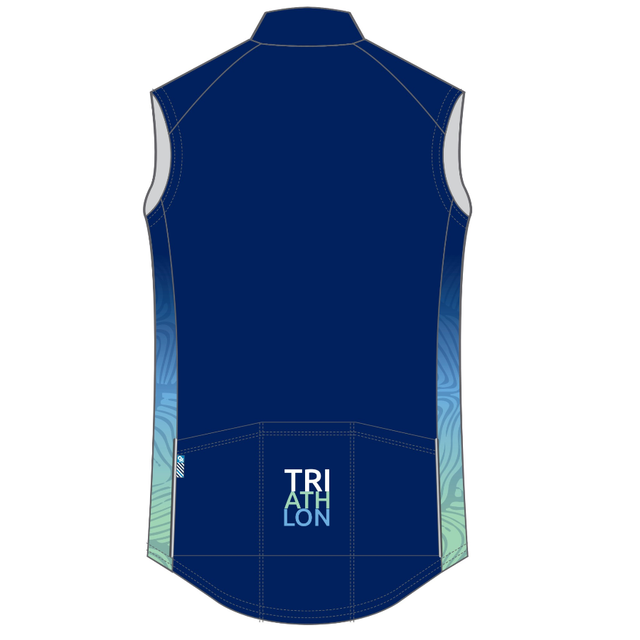 TRIATHLON Navy Tech+ Wind Vest World Triathlon Official Store Global