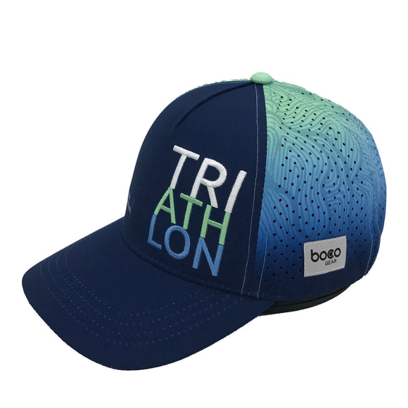 WTCS TRI-ATH-LON Navy BOCO Running Trucker Cap