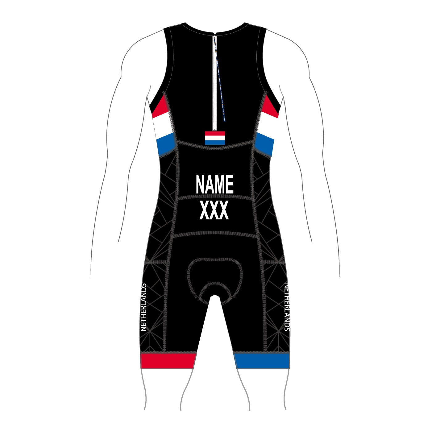 Netherlands Performance Tri Suit - Name & Country – World